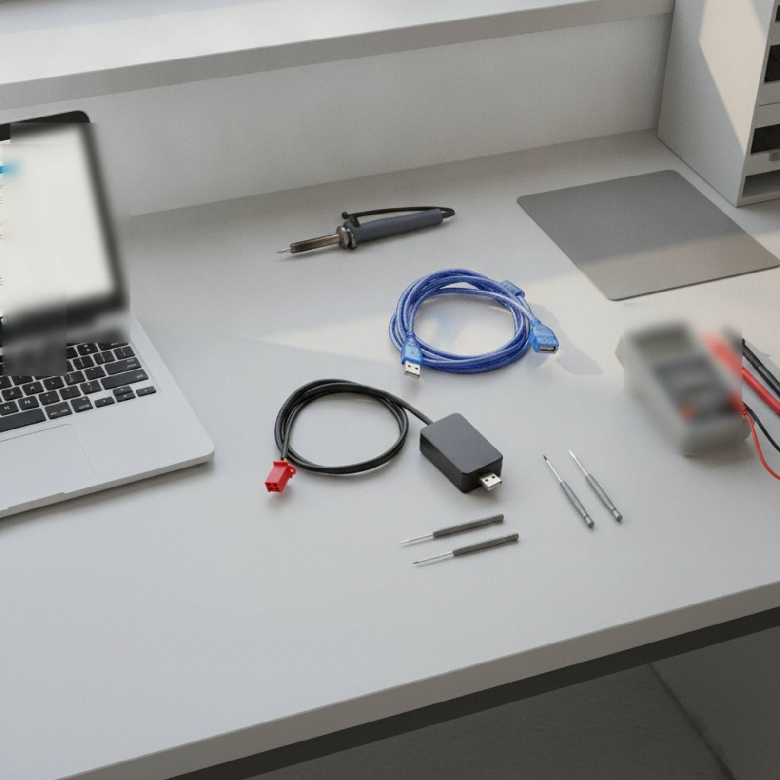 Workshop Tools Bench - قطعتان من كابلات USB للتحكم والتصحيح،