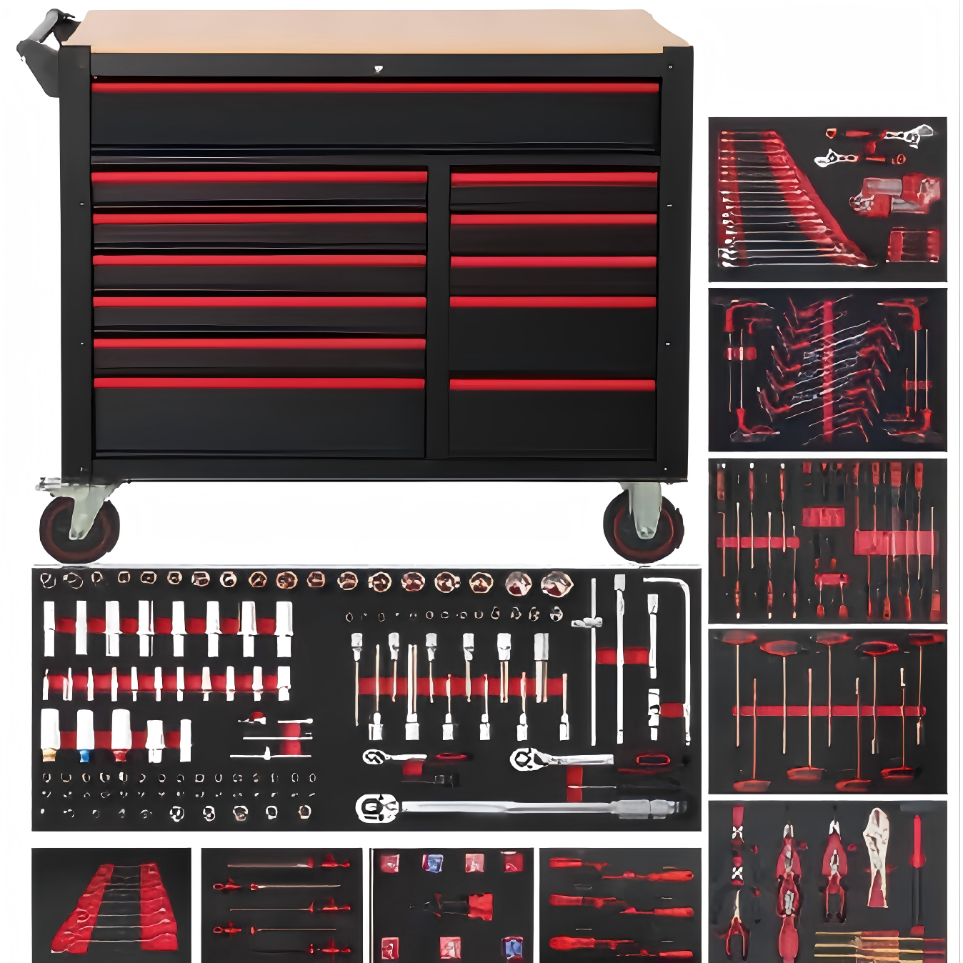 Tools For Garage Workshop - عربة أدوات معدنية متينة بـ 471