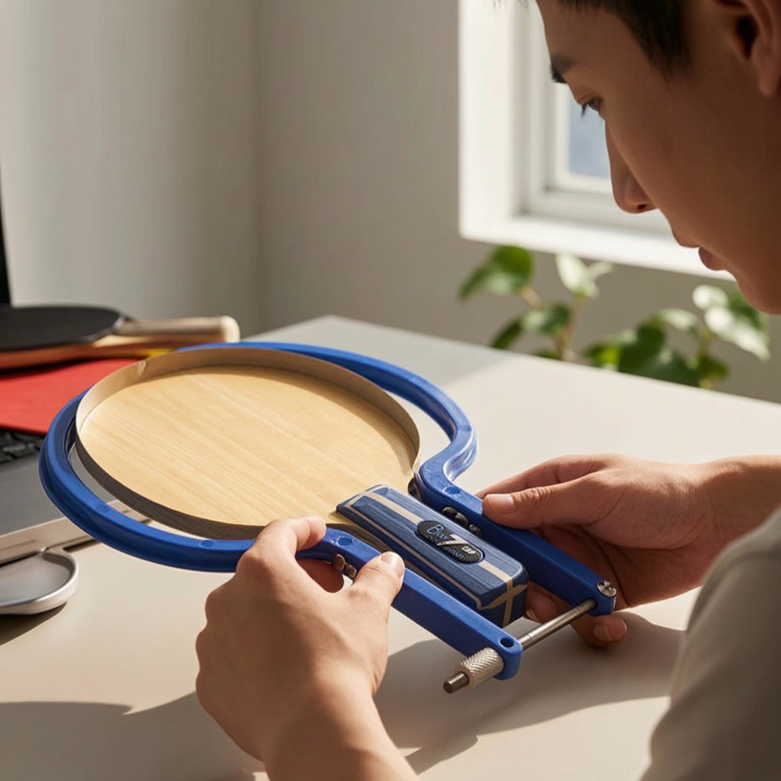 Tools Workshops - أداة قطع مطاط مضرب تنس الطاولة،