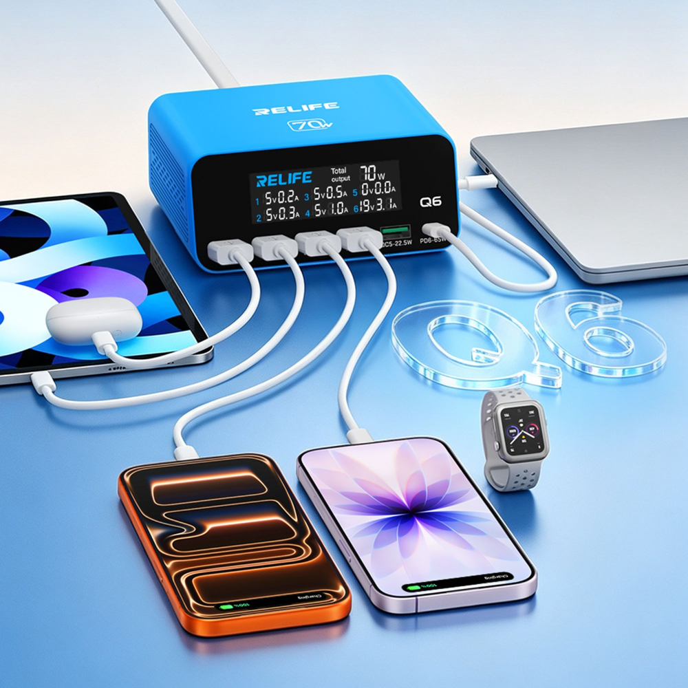 Tools Qc - شاحن RELIFE Q6 بقوة 70 واط