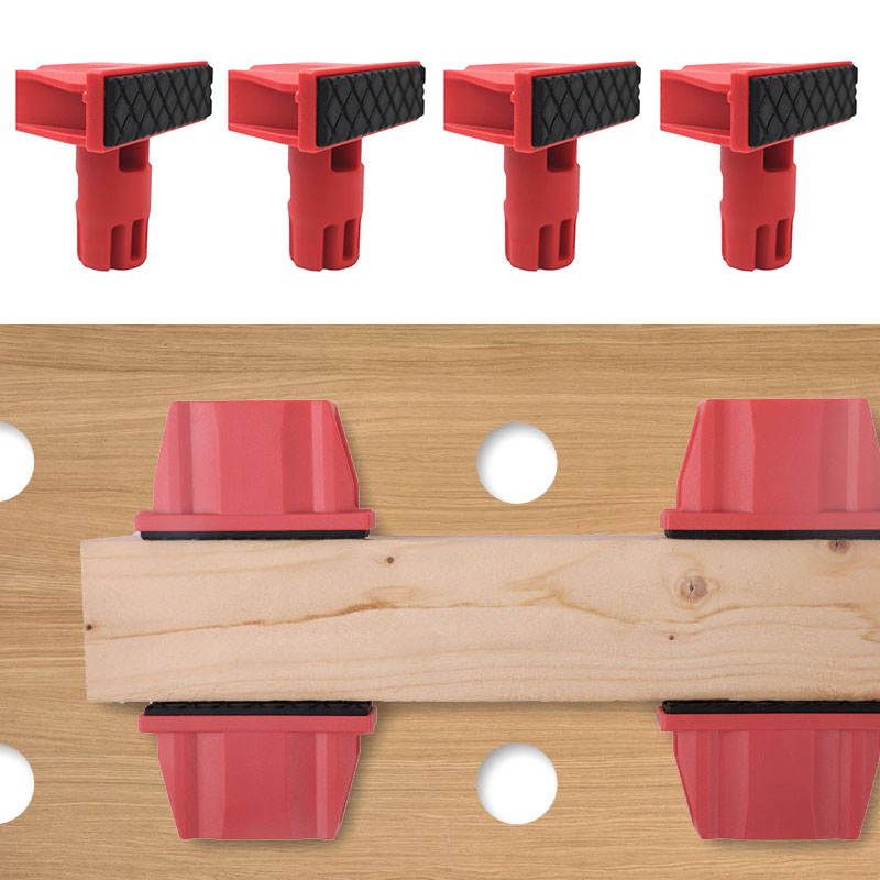 Workshop Tools Bench - 4 قطع من الكلاب البلاستيكية، توقف