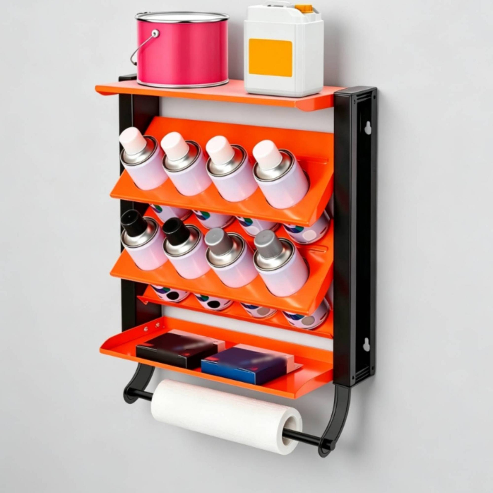 Workshop Tools Wallpaper - رف أدوات مع حامل مناديل ورقية،