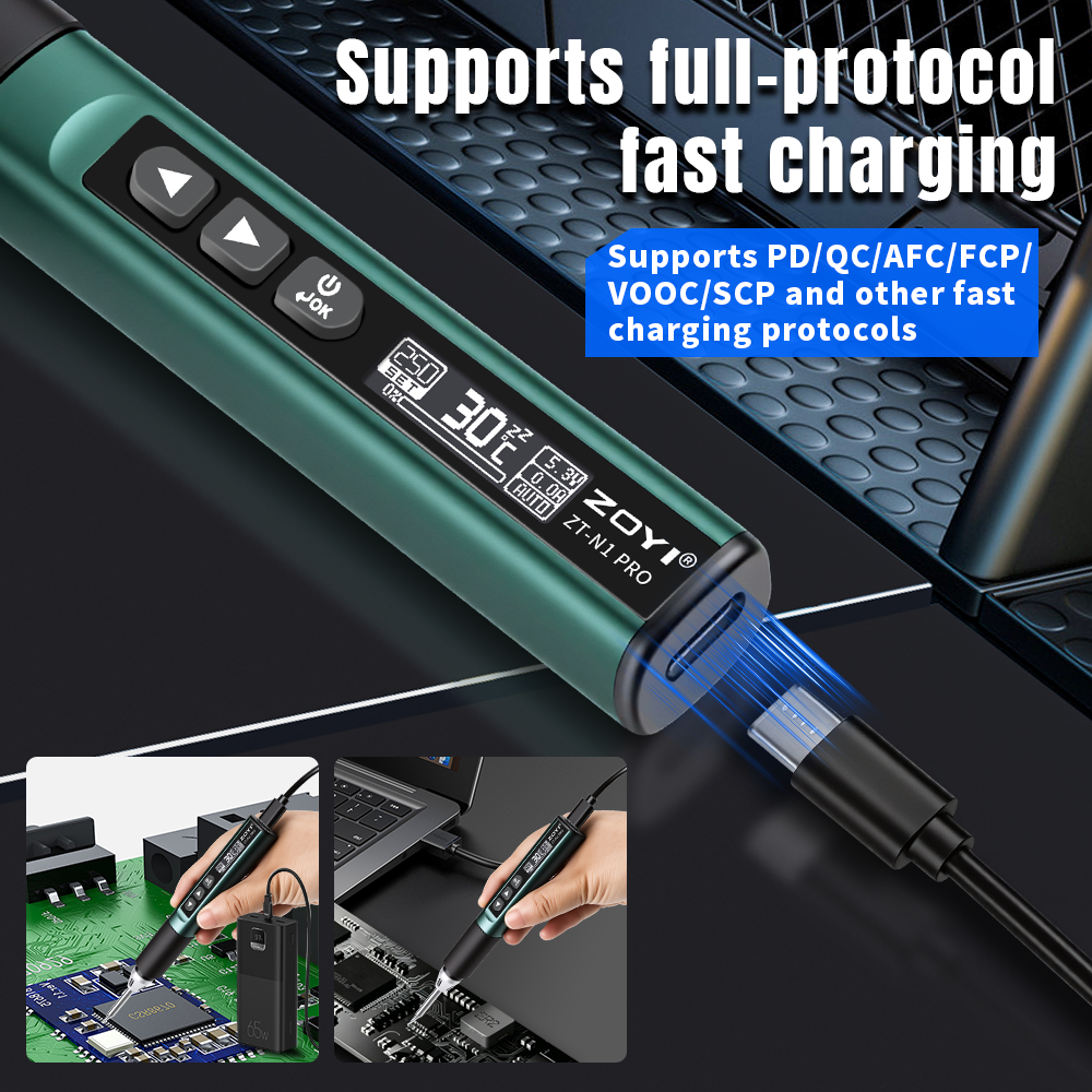 مكواة لحام ZOYI ZT-N1Pro قابلة - مراجعة Tools Qc وسعره