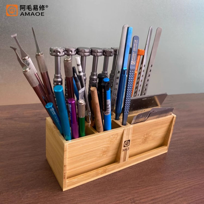 Amaoe M63 بامبو صندوق تخزين مت - مراجعة Workshop Tools Box وسعره