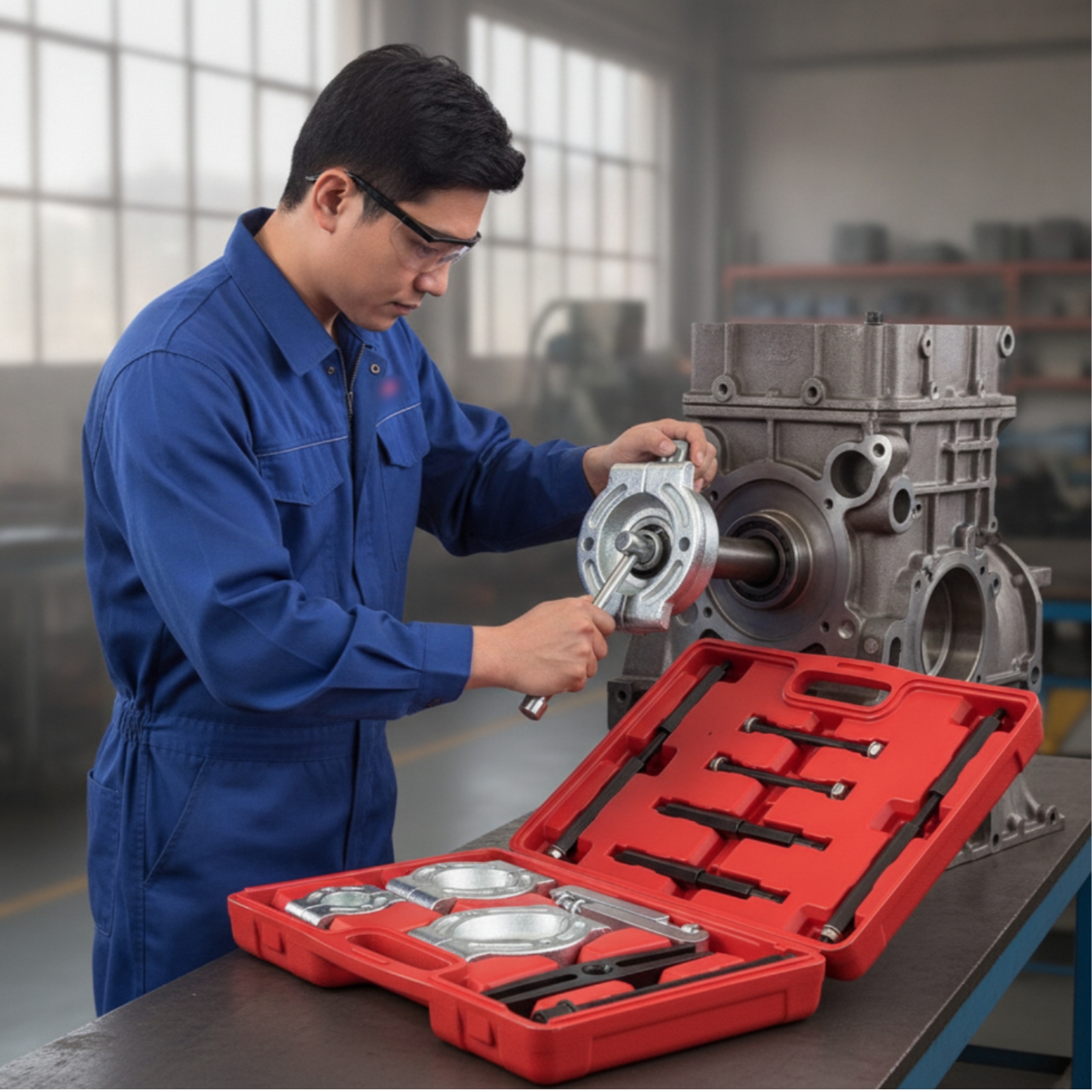 مجموعة أدوات سحب المحامل مع حا - مراجعة Tools Set Workshop وسعره