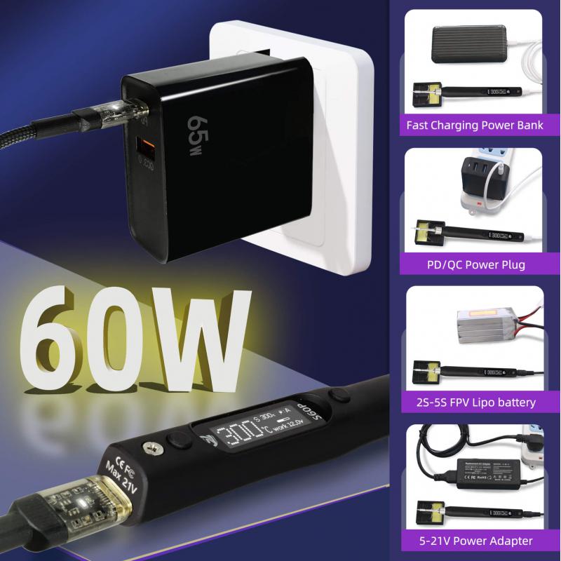 مكواة لحام كهربائية محمولة S60 - مراجعة Tools Qc وسعره