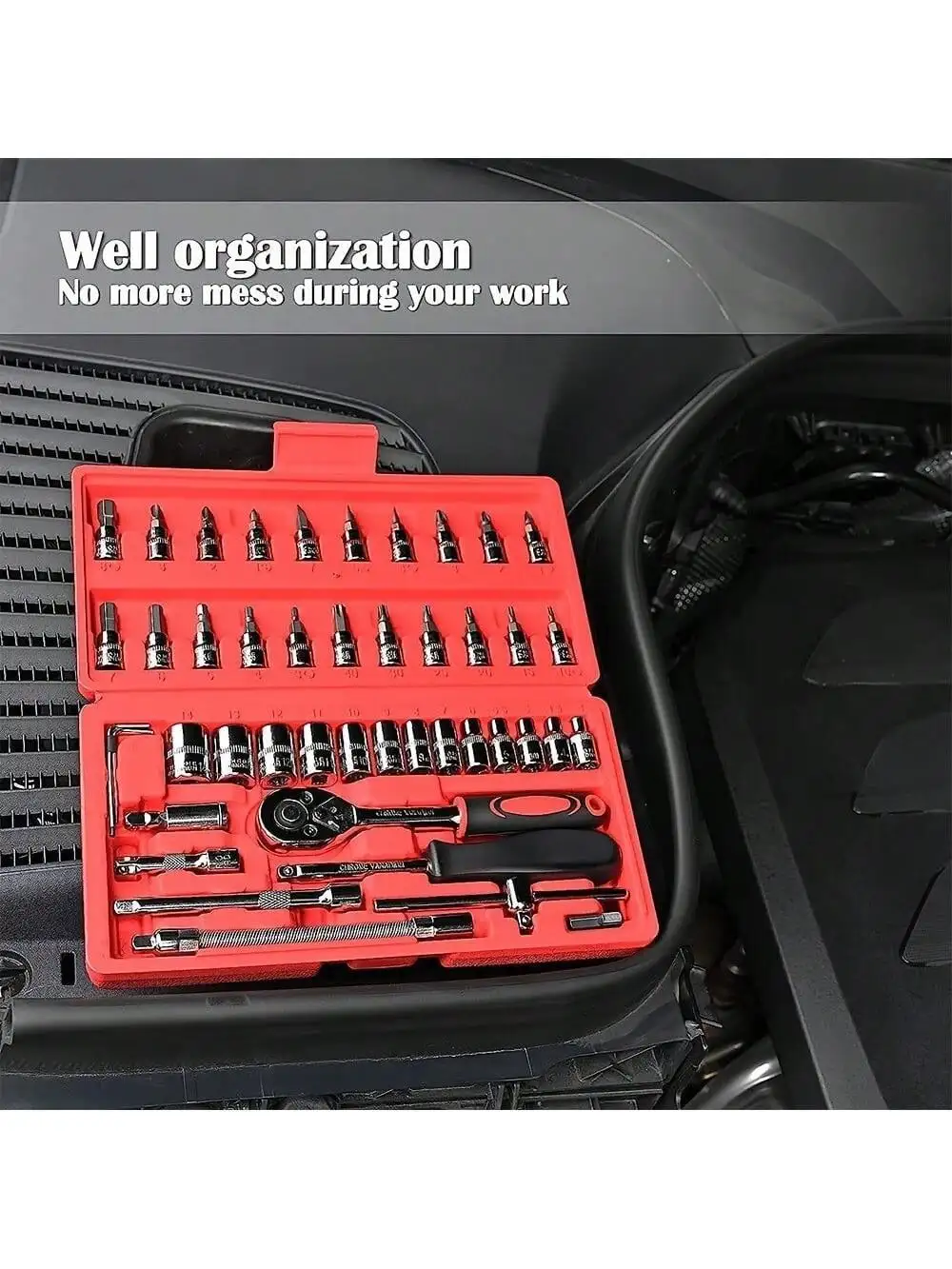 طقم مفاتيح ربط بسقاطة 46 قطعة  - مراجعة Tool Chest Cabinet وسعره
