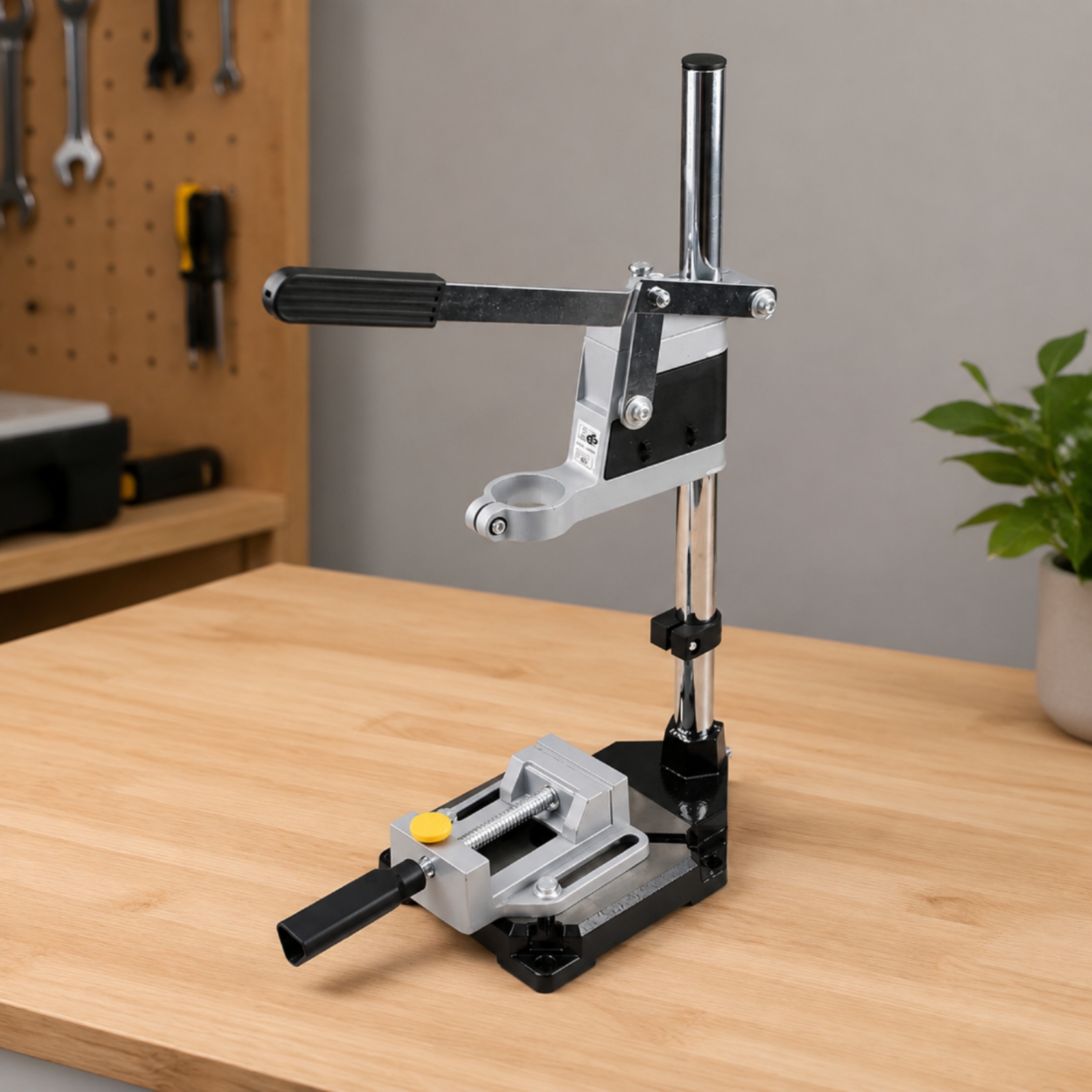 حامل مثقاب مع ملقط ثابت، حامل  - مراجعة Workshop Tools Bench وسعره